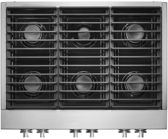 JennAir® NOIR™ 36" Stainless Steel Natural Gas Rangetop-2