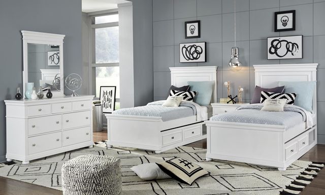 Legacy Kids Teen Canterbury Natural White Full Youth Panel Bed-1