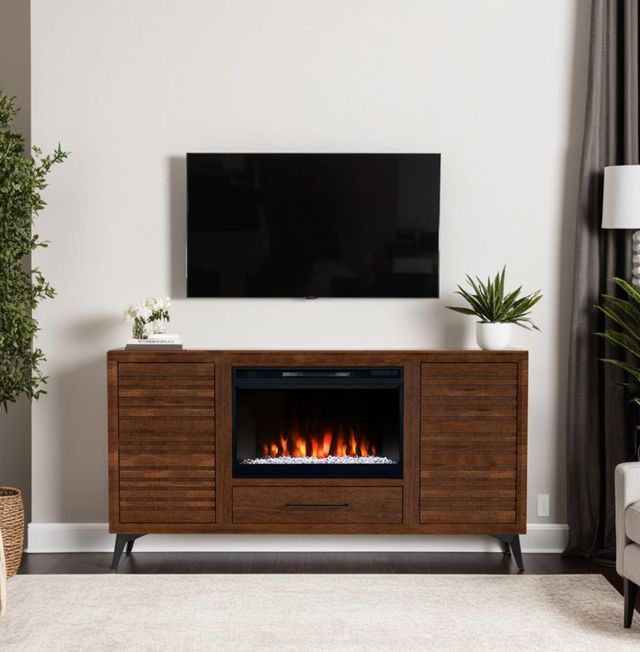 Legends Home Real Cozy Malibu Bourbon 64" Fireplace Console-1