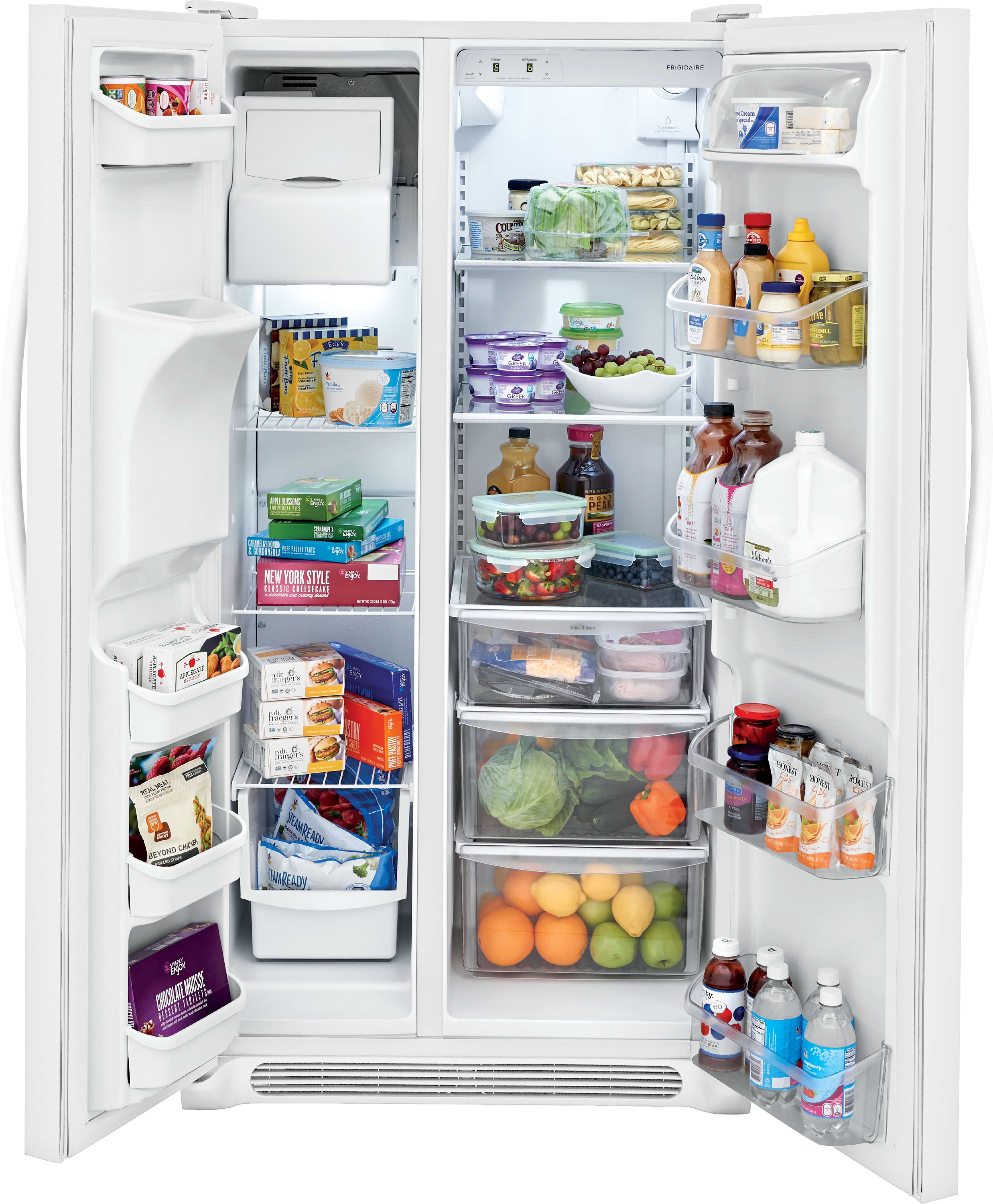 Frigidaire サイドバイサイド冷蔵庫 ホワイト Frigidaire® 25.5 Cu. Ft. Pearl White Standard Depth Side by Side