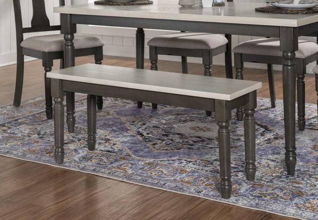Powell® Willow Dark Gray/Smokey White Bench-1