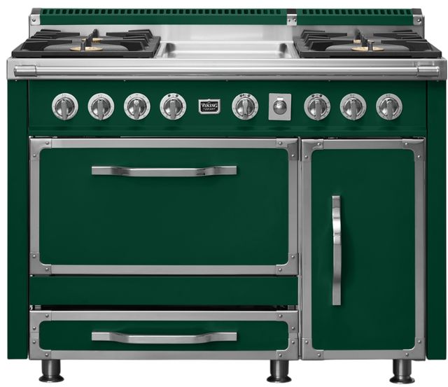 Viking® Tuscany 48" Ivy Pro Style Dual Fuel Range with Griddle-0