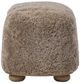 Four Hands Bilbury Taupe Shearling Oval Ottoman-3