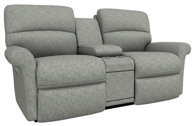 La-Z-Boy® Robin Charcoal Power Reclining Loveseat with Console, Headrest, and Lumbar-0