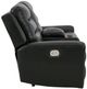 Signature Design by Ashley® Warlin Black Power Reclining Loveseat with Console-3