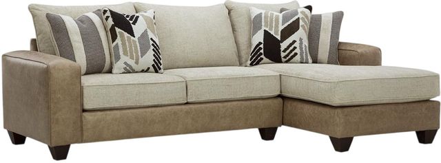Albany Industries 2-Piece Clash Buff Right-Arm Facing Sectional-0