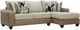 Albany Industries 2-Piece Clash Buff Right-Arm Facing Sectional-0