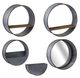 A & B Home 5-Piece Gunmetal Round Wall Planter Set-0