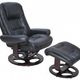 BarcaLounger® Jacque Hilton-Black Pedestal Recliner and Ottoman-2
