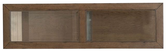 Liberty Furniture Bayhill Trellis Glass Top Sofa Table with Black/Honey Base-4