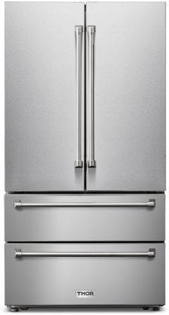 Thor Kitchen® Professional 36 in. 22.5 Cu. Ft. Stainless Steel Built In French Door Refrigerator