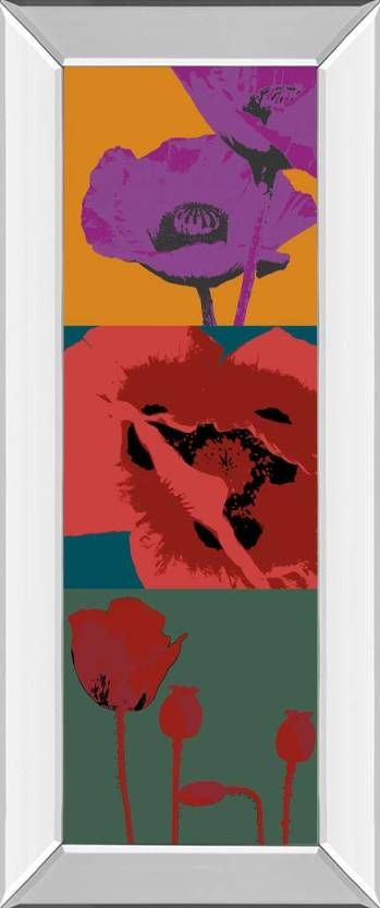 Classy Art Pop Poppies by Li-Legger, D Mirrored Frame Wall Art-0