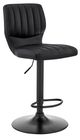 Armen Living Bardot Black Adjustable Swivel Bar Stool-0