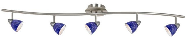 Cal® Lighting & Accessories Blue/Brushed Steel Serpentine Light-0