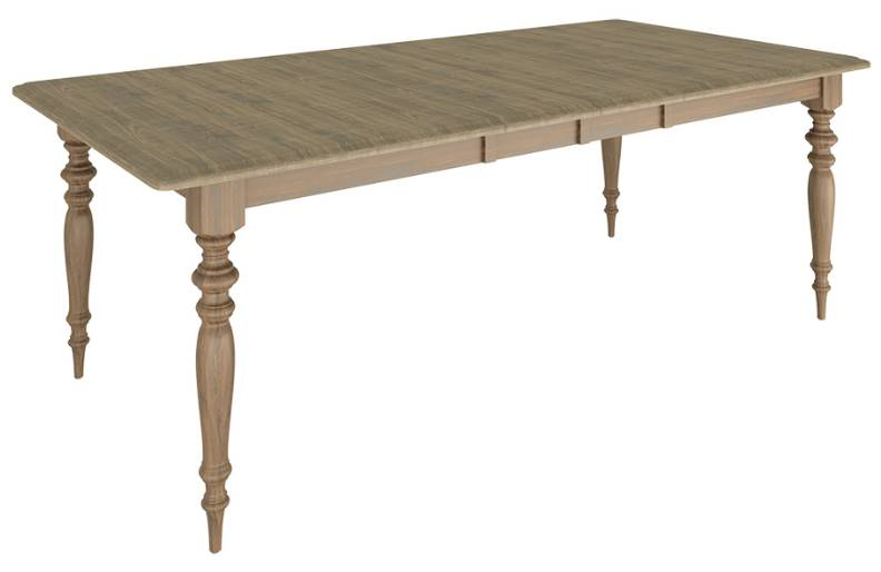 Country View Woodworking Customizable Kingman Cherry Top 60" Dining Table with 2-Leaves and Brown Maple Legs