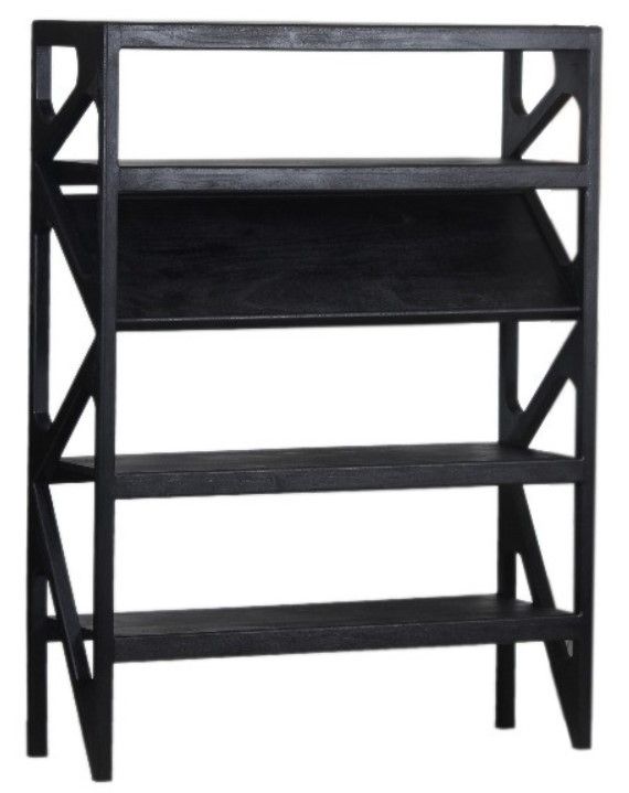 Porter International Designs Canberra Black Bookcase-0