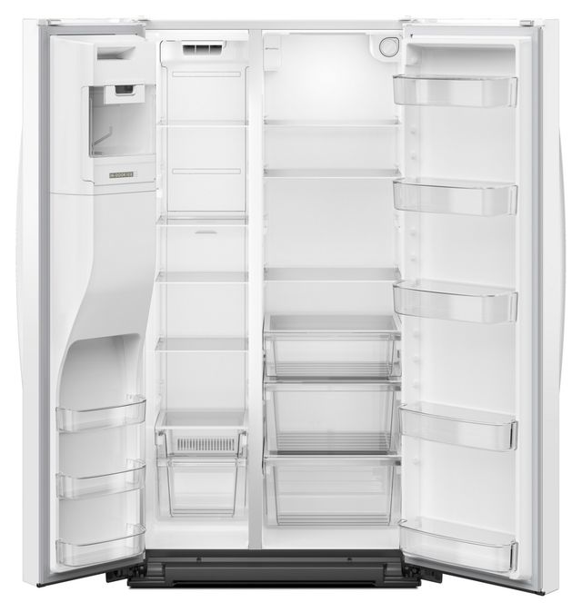 Whirlpool® 36" 21.0 Cu. Ft. White Counter Depth Side-by-Side Refrigerator with TruCool™ System-1