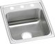 Elkay Celebrity® Brushed Satin 17" x 20" x 7-1/8" 3-Hole Single Bowl Drop-In Sink-0