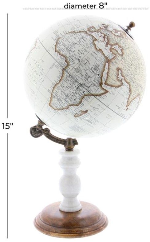 Deco Marche White 8" Globe-2