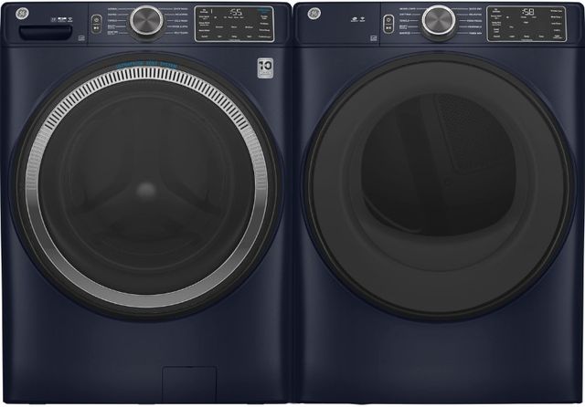 GE® ENERGY STAR® 7.8 Cu. Ft. Sapphire Blue Smart Front Load Gas Dryer with Sanitize Cycle-4