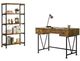 Coaster® Analiese 2-Piece Rustic Nutmeg Office Desk Set-0