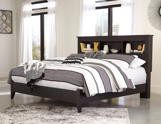 Signature Design by Ashley® Reylow Dark Brown King Bookcase Bed-2