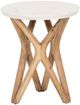 Coast2Coast Home™ Almeda White Accent Table with Natural Base-5