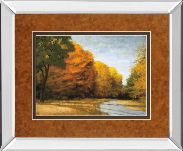 Classy Art Evening Walk by Robert Striffolino Mirror Framed Wall Art-0