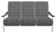 Telescope Casual St. Catherine Agra Classic/Warm Gray Aluminum/Fabric Outdoor MGP Cushion Three-Seat Sofa with Chestnut Rustic Arms-1