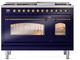 Ilve® Nostalgie II Series 48" Midnight Blue Pro Style Dual Fuel Range-1