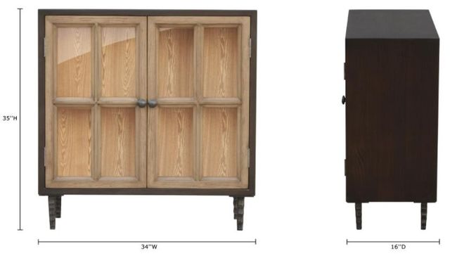 Nest Home Collections Camden Espresso/Natural Doors Accent Cabinet-2