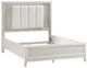 Homelegance® Florence Antique White/Ivory Queen Upholstered Panel Bed-3