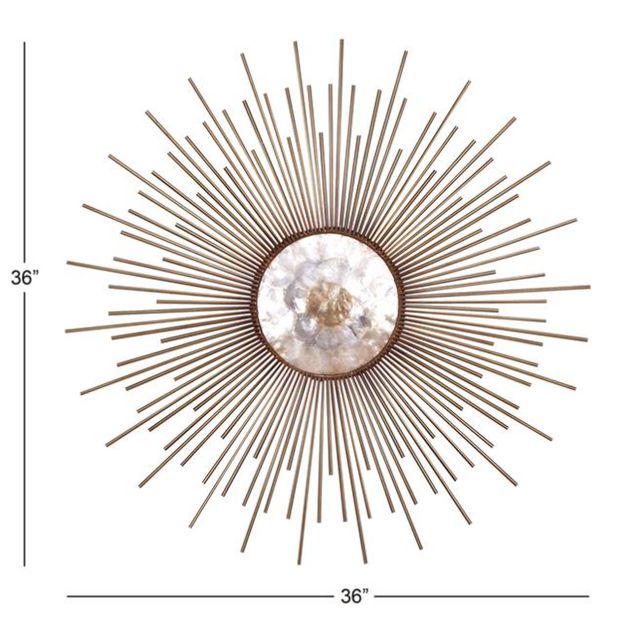 Deco Marche Sunburst Copper Wall Art-3