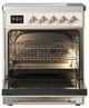 Ilve® Majestic III 30" Antique White Pro Style Induction Range with Solid Door and Copper Trim-1