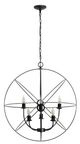YHD Black Chrome 6-Light Chandelier-2