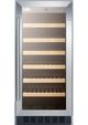 Summit® 15" 3 Cu. Ft. Black Right Hinge Built-In Wine Cooler-0