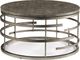Flexsteel® Halo Antiqued Concrete Round Coffee Table with Soft Silver Frames-0