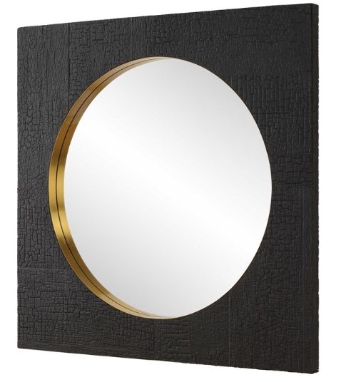 Uttermost® Ember Black Square Mirror-3