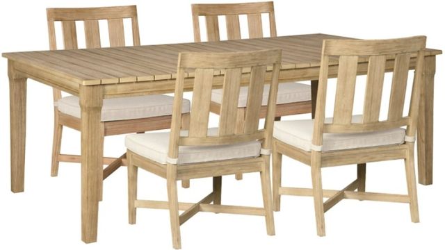 Signature Design by Ashley® Clare View 5-Piece Beige Outdoor Dining Set-0