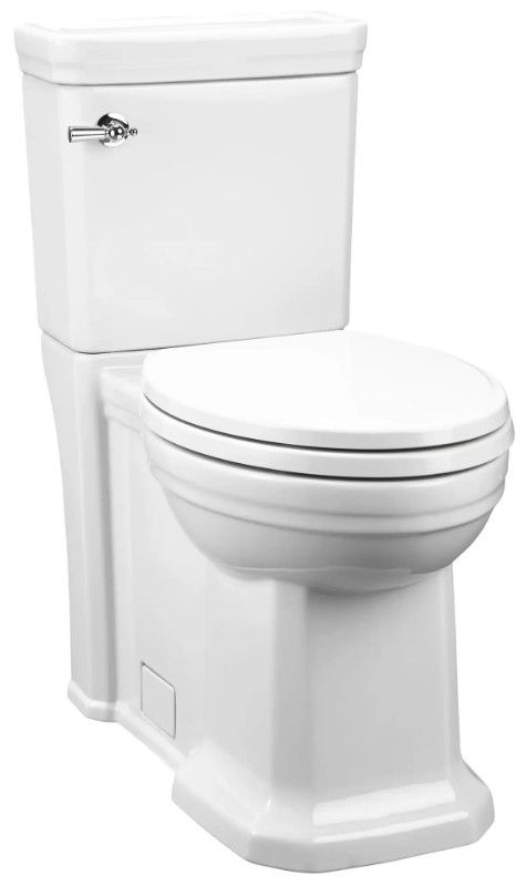 DXV Fitzgerald Canvas White Two-Piece Chair Height Elongated Toilet with Seat-0