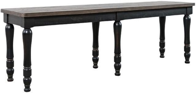 Jofran Inc. Madison County Brown/Vintage Black Dining Bench-0