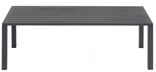 Meridian Furniture Maldives Grey Aluminum 16" Outdoor Patio Coffee Table-1