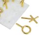 A & B Home Gold/White Banswara Marble Tic Tac Toe Decorative Object-4