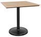 CabanaCoast® Customizable Skye Aluminum/Wooden 42" Outdoor Square Pedestal Bar Table-0