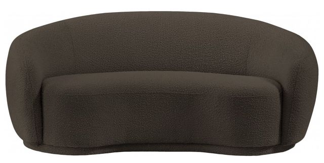 Meridian Furniture Hyde Brown Boucle Fabric Loveseat-1