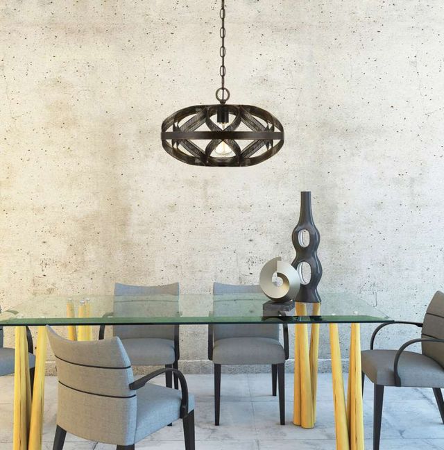 Cal® Lighting & Accessories Alma Dark Bronze Pendant-1