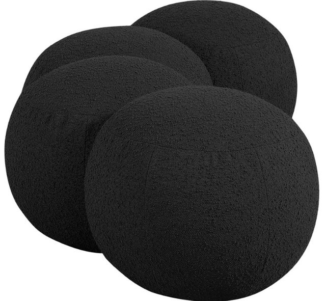 Meridian Furniture Apollo Black 65" Boucle Fabric Upholstered Bench-2