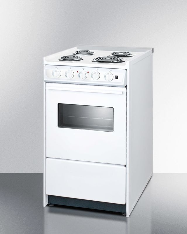 Summit® 20" White Slide-In Electric Range-2