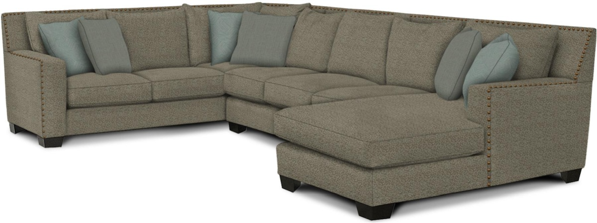 England Furniture Customizable Del Mar Luckenbach 3 Piece Sectional with Nailhead Trim Store For Homes Furniture Flooring Newton IA
