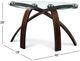 Magnussen Home® Allure Glass Top Pie Shaped Sofa Table with Hazelnut Base-1